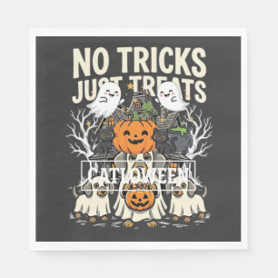 Serviette En Papier Chien Mignon Halloween Pas de Farces Rien que des 
