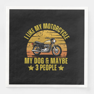 Serviette En Papier Chien Moto
