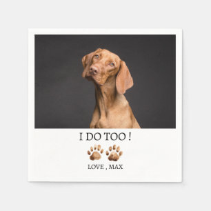 Serviette En Papier Chien ou Mariage personnalisé