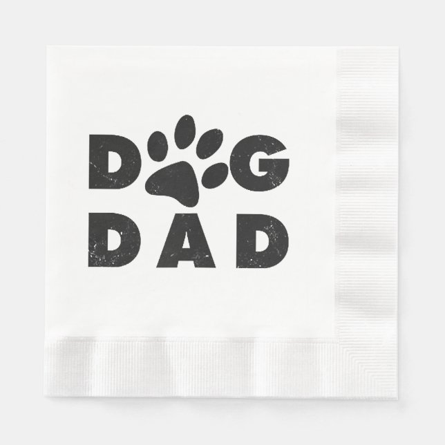 Serviette En Papier Chien papa classique (Devant)
