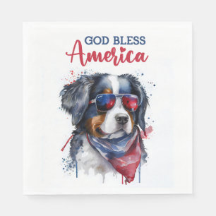 Serviette En Papier Chien Patriotique de Berne