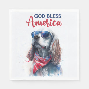 Serviette En Papier Chien patriotique espagnol