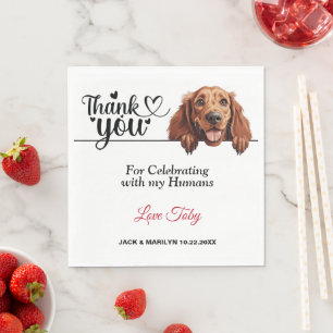 Serviette en papier Chien Setter Irlandais