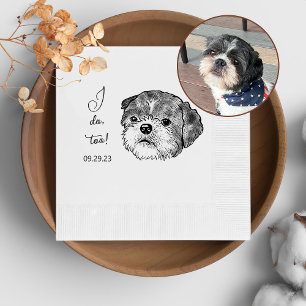 Serviette En Papier Chien Tzu Chien Personnalisé Je Fais Aussi