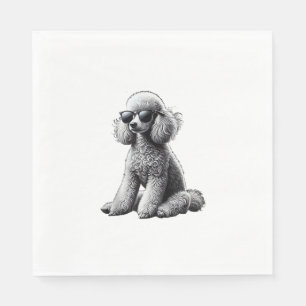 Serviette En Papier Chiens Amoureux des animaux de canicules amusants