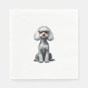 Serviette En Papier Chiens Amoureux des animaux de canicules amusants 