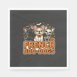 Serviette En Papier Chiens Boo français Halloween French Bulldog Desig