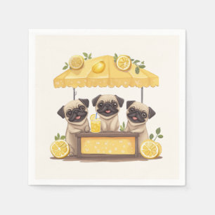 Serviette En Papier Chiens de carlin Stand de Lemonade