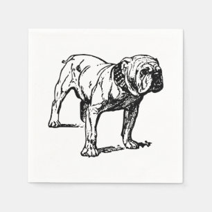 Serviette En Papier Chiens en taupe