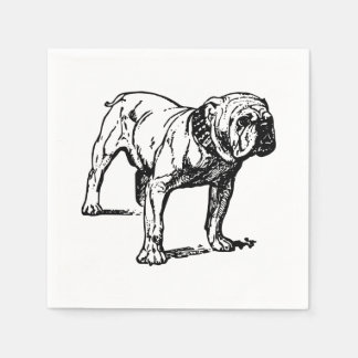 Serviette En Papier Chiens en taupe