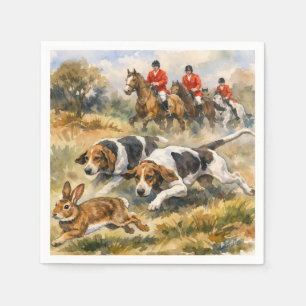 Serviette En Papier Chiens & Lièvre