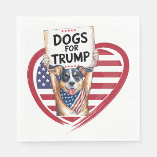 Serviette En Papier Chiens pour Trump : Patriots à la mâchoire