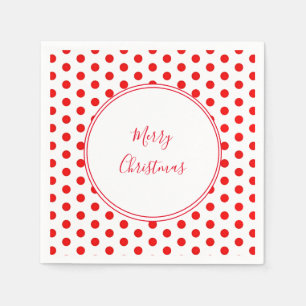 Serviette En Papier Chiffres rouges simples Papier de Noël