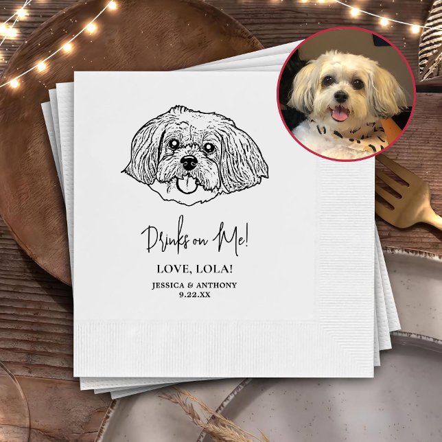 Serviette En Papier Chih Tzu Chien Boissons Personnalisées sur moi (Créateur téléchargé)
