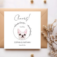 Chihuahua Chien Mariage Cocktail serviettes