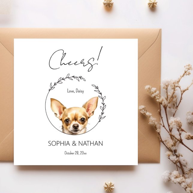 Serviette En Papier Chihuahua Chien Mariage Cocktail serviettes (Créateur téléchargé)