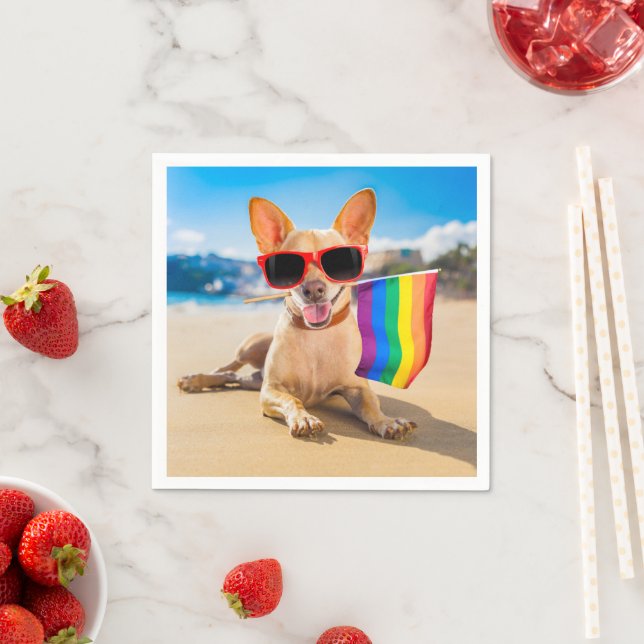Serviette En Papier Chihuahua Dog à la plage (En situation)