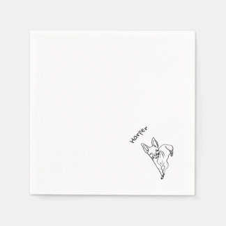 Serviette En Papier Chihuahua élégant : Art de ligne personnalisé
