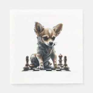 Serviette En Papier Chihuahua Joueuse d'échecs
