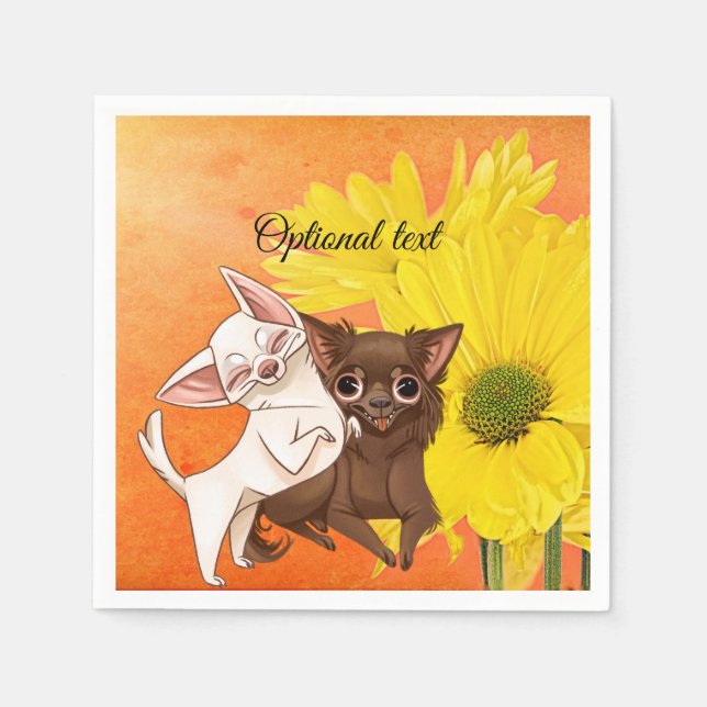 Serviette En Papier Chihuahua Papier Party Napkins (Devant)