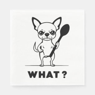 Serviette En Papier Chihuahua Spoon Surprise Drôle Chien Art