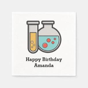 Serviette En Papier Chimie Tube d'essai et bécher Anniversaire