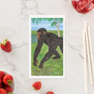 Serviette En Papier Chimpanzé