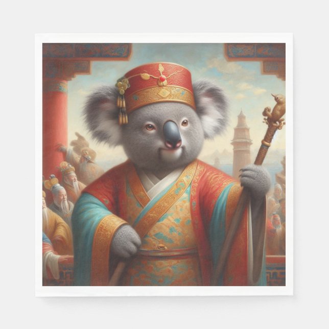 Serviette En Papier Chine ancienne de Koala (Devant)