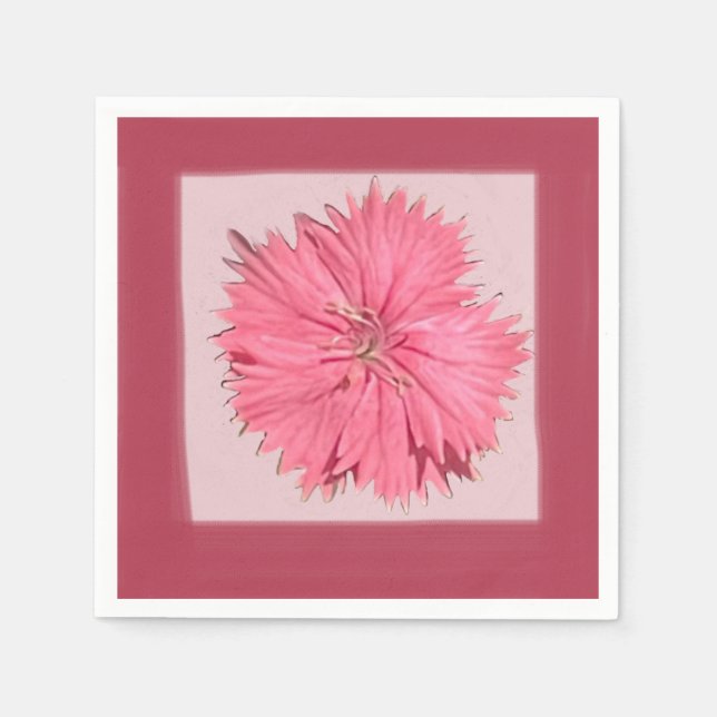 Serviette En Papier Chine Papier rose Napkin (Devant)