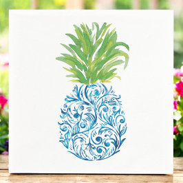 Serviette En Papier Chinoiserie Aquarelle Ananas Fête Prépa