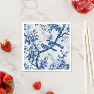 Serviette En Papier Chinoiserie Delight : Les oiseaux parmi la Napkine