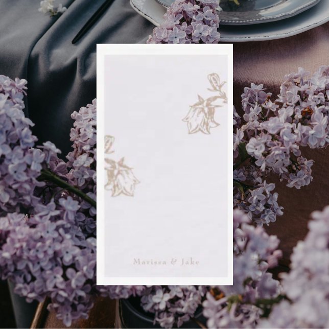 Serviette En Papier Chinoiserie Personnalisée Lavande Pâle  (Créateur téléchargé)