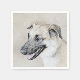 Serviette En Papier Chinook (oreilles d'hélicoptère) Peinture - Chien
