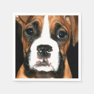 Serviette En Papier Chiot de boxeur