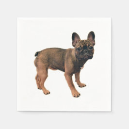 Serviette En Papier Chiot de taureau français de couleur vive