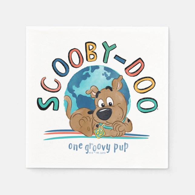 Serviette En Papier Chiot Scooby-Doo "One Super Pup" (Devant)