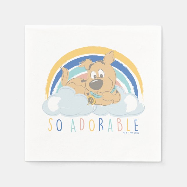 Serviette En Papier Chiot Scooby-Doo "tellement adorable" (Devant)