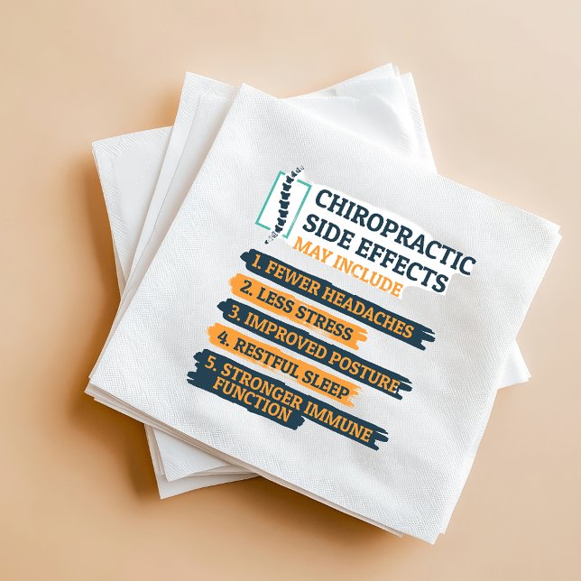 Serviette En Papier Chiropratique Effets secondaires Funny Chiropracto (Chiropractic Side effects Gag Paper Napkins)