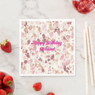 Serviette En Papier Chocolat à la crème rose Brown léopard animal Anni