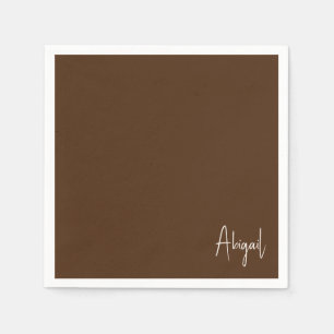 Serviette En Papier Chocolat Brown douche personnalisée Cocktail