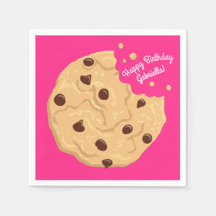 Serviette En Papier Chocolat Chip Cookie Enfants 1er Anniversaire Fêt