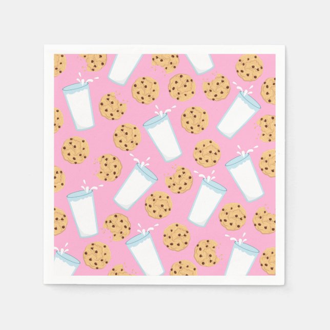 Serviette En Papier Chocolat Chip Cookie Enfants 1er Anniversaire Fête (Devant)