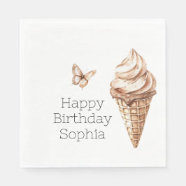 Serviette En Papier Chocolat Mocha Ice Cream Cone Anniversaire