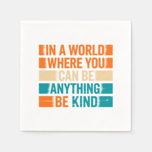 Serviette En Papier Choisissez la gentillesse - Typographie inspirante