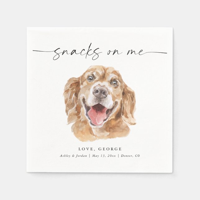 Serviette En Papier CHOISISSEZ VOTRE CHIEN Mariage de chien personnali (Devant)
