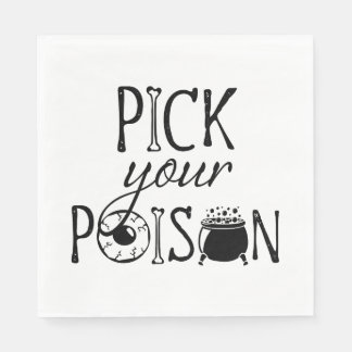 Serviette En Papier Choisissez Votre Poison | Sorcière d'Halloween