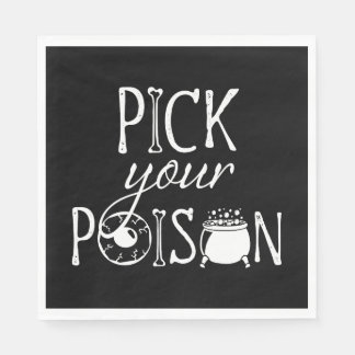 Serviette En Papier Choisissez Votre Poison | Sorcière d'Halloween Noi
