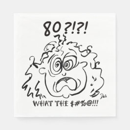 Serviette En Papier Choqué 80e anniversaire Napkin