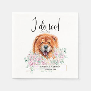 Serviette En Papier Chow Chow Chien Mariage Cocktail Napkins