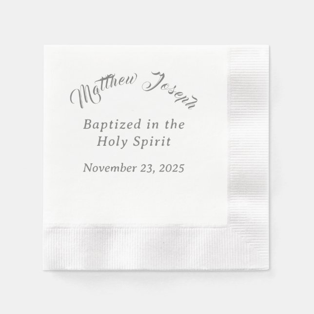 Serviette En Papier Christening/Baptême (Devant)